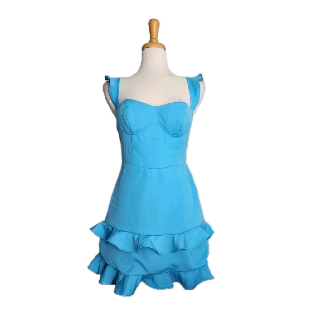 Fashion Ruffle Corset Mini Dress Women's Size 8